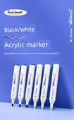 DIY Anime Polaroid Akrilik Marker Kalemi - 6 Paket Siyah 0.7mm - 7