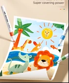 Akrilik Marker Kalemi - Yükseltilmiş Yumuşak ve Sert Çift Uçlu Akrilik Marker thumbnail 11