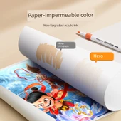 Akrilik Marker Kalemi - Yükseltilmiş Yumuşak ve Sert Çift Uçlu Akrilik Marker thumbnail 3