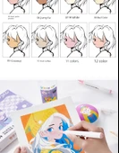 Akrilik Cilt Renkli Kalem Seti - Akrilik Cilt Renk 10 Çamur Kahvesi - 2 Adet - 10