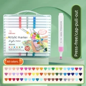 Akrilik Marker Kalem Seti - 60 Renk - Taşınabilir Kutu - 1