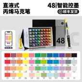 Akrilik Kalem Seti - 48 Renk Hediye Kutusu - Düz Sıvı Çam Fıstığı Ucu - 1