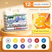 Akrilik Kalem Seti - 12 Renk - Akıllı Mürekkep Kontrolü - 1