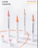 Akrilik Cilt Renkli Kalem Seti - Akrilik Cilt Renk 10 Çamur Kahvesi - 2 Adet - 12