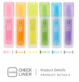 Şeker Renkli Obje Uçlu Vurgulayıcı Kalem Seti - Sarı + Yeşil + Mor + Turuncu 4'lü - 3