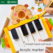 Akrilik Marker Kalem Seti - 36 Renk - Peynir Paketi Aslan Tasarımı - Akıllı Mürekkep Kontrolü - 2