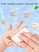 Çocuklar için Yıkanabilir Akrilik Marker Seti - 48 Renk Basma Gerektirmeyen Opak - 4