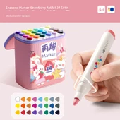 Akrilik Marker Kalem Seti - Kalın Çubuk 24 Renk Tavşan - 1