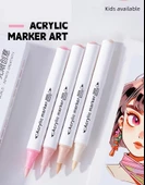 Akrilik Cilt Renkli Kalem Seti - Akrilik Cilt Renk 10 Çamur Kahvesi - 2 Adet - 8