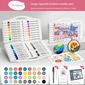 Akrilik Marker Kalem Seti - 36 Renk - Yuvarlak Sap - 32 Resim Hediyesi - 1