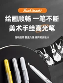 Beyaz Vurgulayıcı Kalem Seti İğne Kalemler ile - 0.8mm - 3 Paket - 7