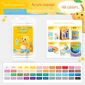 Akrilik Marker Kalemi - 48 Renk Opaque Yığılabilir - Milk Dragon - 1