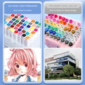 Su Bazlı İkili Uçlu Marker Seti - 12 Renk İkili Uçlu Marker - 6