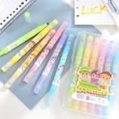 Silinebilir Floresan Vurgulayıcı Kalem Seti - Parfümsüz Yuvarlak Çubuk [Rastgele 1 adet] - 4