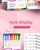 Çift Hat Çizim Kalemleri - 1 Kutuda/24 Paket - 8