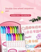 Çift Hat Çizim Kalemleri - 1 Kutuda/12 Paket - 7