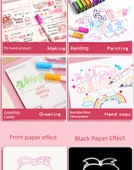 Çift Hat Çizim Kalemleri - 1 Kutuda/24 Paket - 12