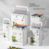 Akrilik Marker Kalem Seti - Üçgen - 24 Renk ve Kontur Kalemi thumbnail 2