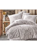 Clasy Ranforce %100 Pamuk Tek Kişilik Nevresim Takımı Sade V1 Bej - 1