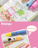 Yığılabilir Renkli Flüoresan Marker Kalemler - 1 Kutu Fondöten - 9