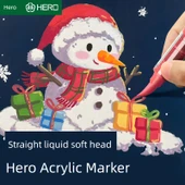 Akrilik Marker Kalem Seti - Peynir Paketi Aslan 24 Renk - Akıllı Mürekkep Kontrolü - 2