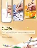 Akrilik Marker Kalem Seti - Peynir Paketi Aslan 24 Renk - Akıllı Mürekkep Kontrolü - 12