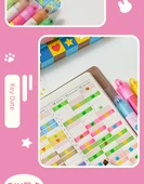 Yığılabilir Renkli Flüoresan Marker Kalemler - 1 Kutu Fondöten - 11