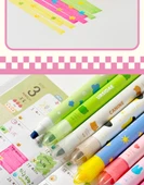 Yığılabilir Renkli Flüoresan Marker Kalemler - 1 Kutu Fondöten - 8