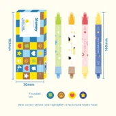 Yığılabilir Renkli Flüoresan Marker Kalemler - 1 Kutu Fondöten - 1