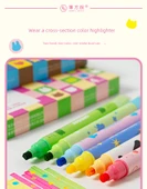 Yığılabilir Renkli Flüoresan Marker Kalemler - 1 Kutu Fondöten - 7