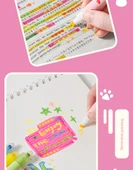 Yığılabilir Renkli Flüoresan Marker Kalemler - 1 Kutu Fondöten - 10