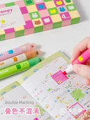 Yığılabilir Renkli Flüoresan Marker Kalemler - 1 Kutu Fondöten - 4