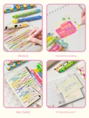 Yığılabilir Renkli Flüoresan Marker Kalemler - 1 Kutu Fondöten - 5