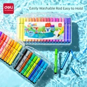 Sulu Boya Kalemleri - 18 Renk - Kalın Sap - 2 Boyama Kitabı ve Gouline Kalem ile - 2