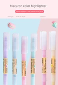 Fluoresan Vurgulayıcı Kalem - Macaron Nane Yeşili + Tatlı Turuncu + Krem Sarısı (1 adet her biri) - 7