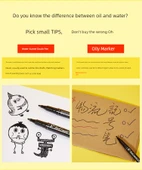 Çift Uçlu Sanat Gouline Kalemi - Su Bazlı Mavi 12 - 7