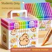 Akrilik Marker Kalem Seti - Peynir Paketi Aslan 24 Renk - Akıllı Mürekkep Kontrolü - 2