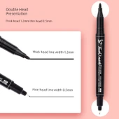 Çift Uçlu Sanat Gouline Kalemi - Su Bazlı Mavi 12 - 4