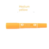 12 Renkli Poster Boyama Kalemi - Orta Sarı - 48 Renk - 1