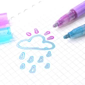 Çift Hat Kontur ve Sihirli Kalem Seti - 8 Renk Kontur Kalem + 12 Renk Sihirli Kalem - 9