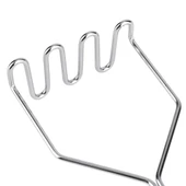 İnox Paslanmaz Metal Patates Ezici Püre Yapıcı 27 cm - 3