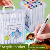 Akrilik İşaretleyici Kalem Seti - 24 Renk Profesyonel Mürekkep - 2
