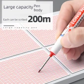 Uzun Uçlu Yağlı İşaretleme Kalemi - Kırmızı, Siyah, Mavi - 16 Adet - 3