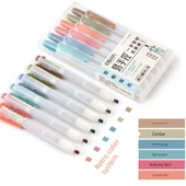 Morandi Macaron Yüksek Belirleyici ve Retro Kalemler - Macaron 6 Renk thumbnail 4