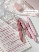 Yumuşak Uçlu Flüoresan Kalem - Pembe Serisi + Mavi Serisi 8'li - 2