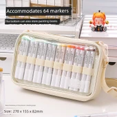 Marker Kalemi - [64] Kozmetik Çantası - Bej - 1