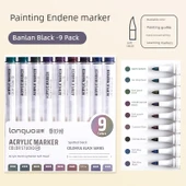 Akrilik Marker Kalemi - [Renkli Siyah Serisi 9 Renk] Yeni Renkler - 1