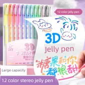 Fluoresan Kalem Seti - 8 Renk Stereo Jel Kalem + 8 Renk Kontur Kalem + 8 Renk Flash Jel Kalem thumbnail 2