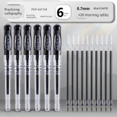Jel Kalem - 6 Siyah Kalem + 20 Siyah Yedek - 1