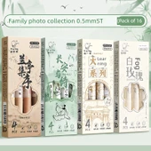 Hızla Kuruyan Jel Kalem Seti - Dört Aile Evi Getiriyor - 0.5mm Siyah Mürekkep - 16'lı Paket - 1